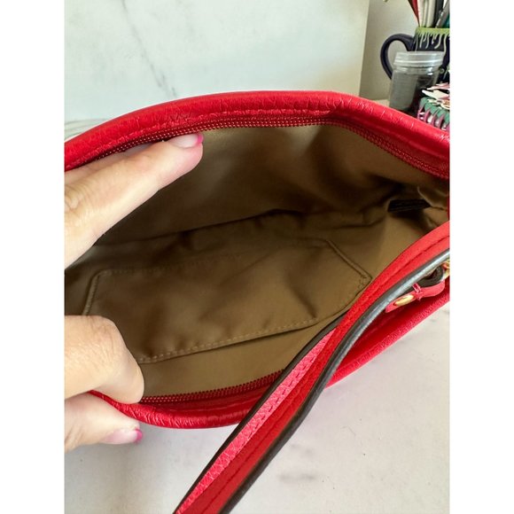 Coach Red Leather Wristlet - Picture 5 of 5